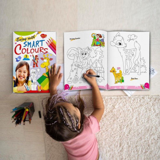 كراسة تلوين للاطفال سمارت 4 متعة التلوين الذكي ورق فاخر 16 Smart coloring VI-041
